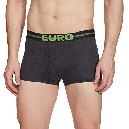 Euro Men's Pure Cotton Micra Mini Trunk 3Pc Solid (Pack Of 3) (Reueuvmict3P00090_Multiple_L)