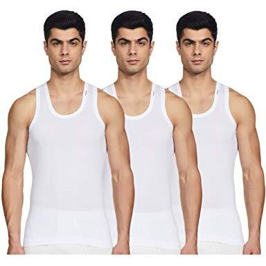 Rupa Frontline Men's Pack Of 3 Standard Solid (Fl Vest Wht_White_090)