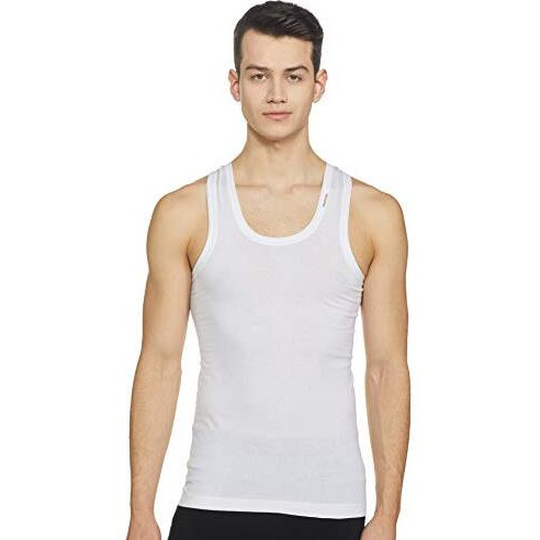 Rupa Frontline Men's Solid Vest (Rflfvrtvrnp502_White_85 Cm)(Pack Of 5)