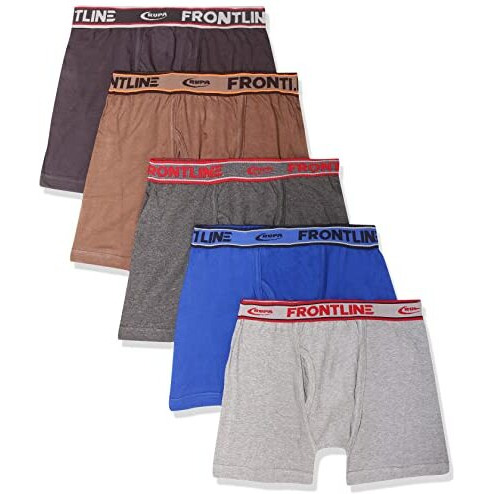 Rupa Men's Cotton Trunks (Pack Of 5) (95 Cm_Assorted-Color And Print May Vary_95 Cm)