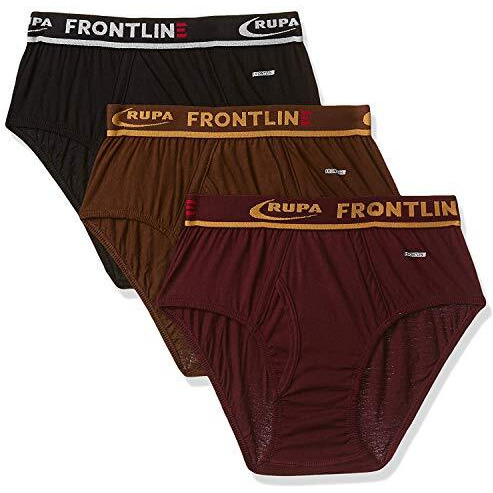 Rupa Men's Slim Solid Brief (Pack Of 3) Multiple_L