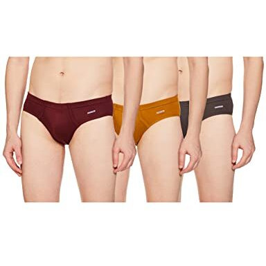Rupa Frontline Plain Brief For Men, 100% Cotton Material, Inner Elastic, Pack Of 3