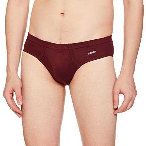 Rupa Frontline Plain Brief For Men, 100% Cotton Material, Inner Elastic, Pack Of 3