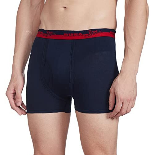 Rupa Jon Plain Trunk For Men, 100% Cotton Material, Outer Elastic, Pack Of 5 Assorted-Color And Print May Vary