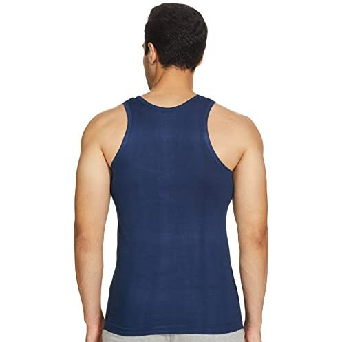 Rupa Jon Sleeveless Vest For Men, 100% Cotton Fabric, Round Neck, Pack Of 3