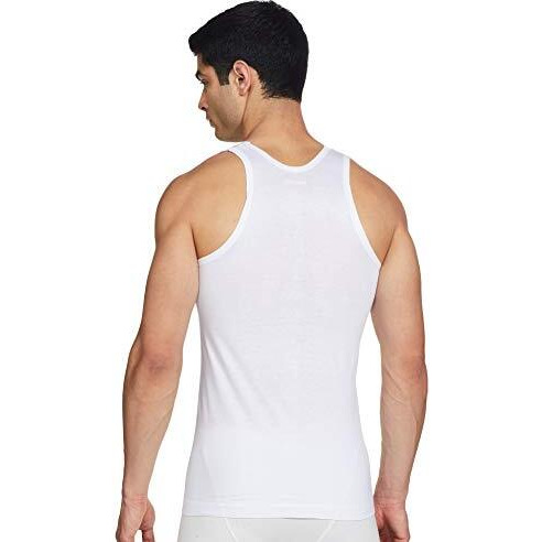 Rupa Jon Men's Cotton Vest (Pack Of 3) (8903978687360_Jn Vest Rn_90_White/Large)