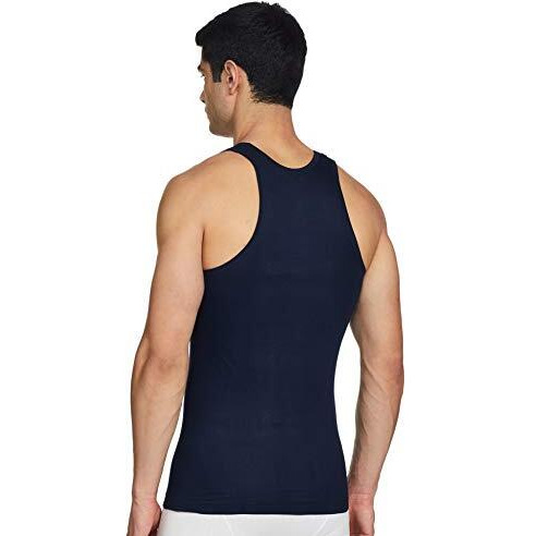 Rupa Jon Men Colour Regular Fit Round Neck Sleeveless Cotton Vest Innerwear,Assorted Colour Pack Of 3, Xl
