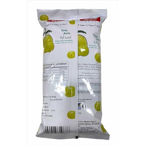 Chandan Mouth Freshener Tasty Awla 50 Sachets | 140Gm | Pack Of 4 | Mukhwas | Awla Chews 100% Natural | Contains Amla Mixed With Spices