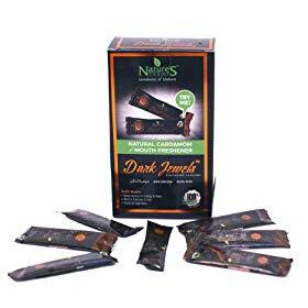 Nature's Treat Dark Jewels Natural Cardamom Mouth Freshener | 50 Ct | 3.17 Oz | 90Gm | Pack Of 2