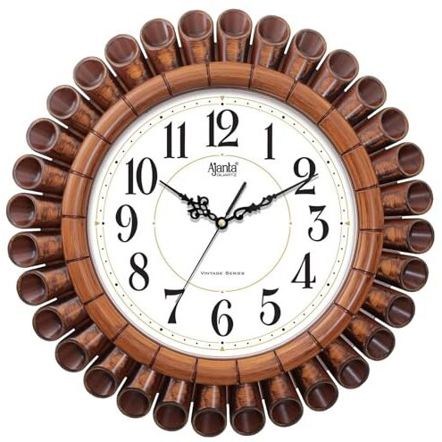 Ajanta Plastic Analog Wall Clock 15.7 Inches Vintage Wall Clock For Bedroom,Hall,Office And Drawing Room,White