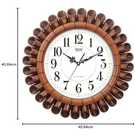 Ajanta Plastic Analog Wall Clock 15.7 Inches Vintage Wall Clock For Bedroom,Hall,Office And Drawing Room,White