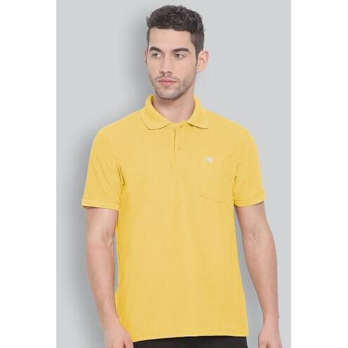 Lux Nitro Men's Lemon Cotton Polo T-Shirt With Pocket (Size  Xx-Large)