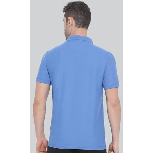 Lux Nitro Men's Bright Blue Cotton Polo T-Shirt With Pocket (Size  X-Large)