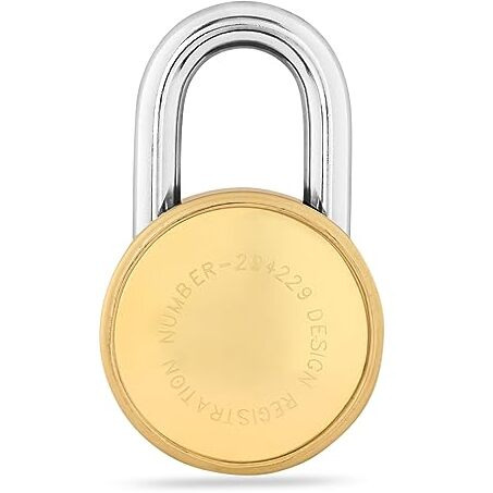 Godrej Locks I Navtal Ultra Xl+I 4 Dimple Keys I Padlock For Main Door I Gate Lock I Tool Box,Shutters,Shops & Offices I Corrosion Resistant Shackle I Brass Material & Brass Finish | 1 Year Warrenty