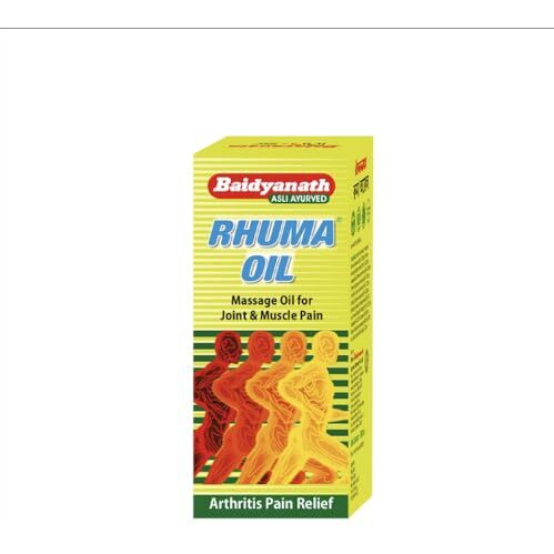 Baidyanath Rhuma Oil For Joint & Muscle Pain | Enriched With 11 Powerful Herbs Including Amahaldi, Erandmool, Ashwagandha, Karpoor | Effective For Sprains, And Sports Injuries |50 Ml|