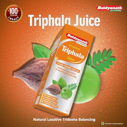 Baidyanath Premium Triphala Juice - 1L | 100% Ayurvedic Herbal Formula With Amla, Haritaki, Baheda & Aloe Vera | Supports Digestion, Gut Health, Detox, & Bowel Regularity | Rich In Antioxidants & Vitamin C