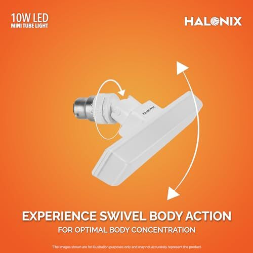 Halonix 10 Watts B22D Led Bulb Tube Light Cool White, Pack Of 1, T-Bulb