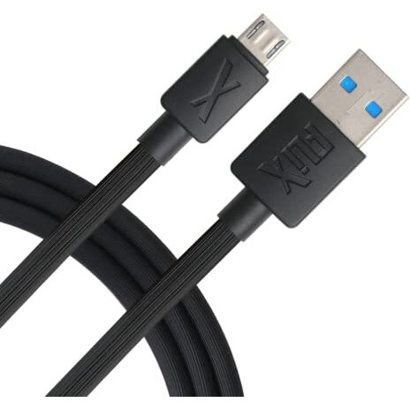 Flix (Beetel Usb To Micro Usb Pvc Data Sync & 2A Fast Charging Cable, Made In India, 480Mbps Data Sync, Solid Cable, 1 Meter Long Usb Cable For Micro Usb Devices (Black)(Xcd-M11)