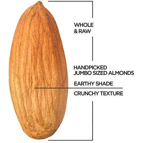 Nutty Gritties California Almonds Badam Raw 500G And Natural, Jumbo For Morning Consumption Dry Fruit, High Protein, Vegan Friendly Snack