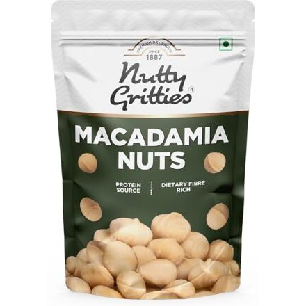 Nutty Gritties Premium Raw Macadamia Nuts 100G | Resealable Pouch