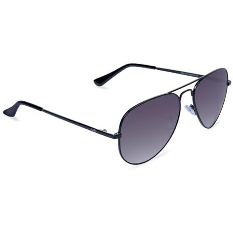 Idee 100% Uv Protected Sunglasses For Unisex | Size- Large | Shape- Aviator | Model- Ids2500C15Sg (Shiny Black)