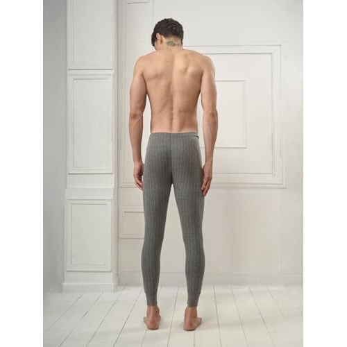 Lux Inferno Men's Slim Fit Grey Thermal Bottom Wear L