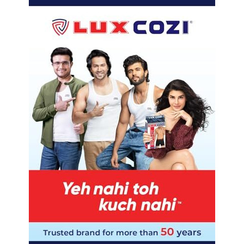 Lux Cozi Men's Cotton Vest (Pack Of 4) (8904209871626_Cozi_Col_Rn_95_Assorted) (Color & Prints May Vary)