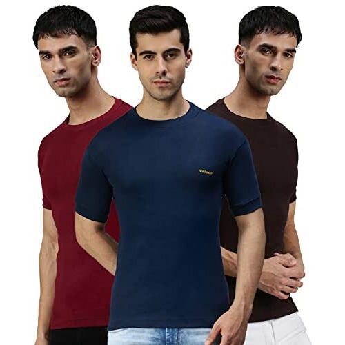 Lux Cozi Men's Cotton Vest (Pack Of 3) (8904209872340_Cozi_Vlr_Tees_Col_95 Prints May Vary)