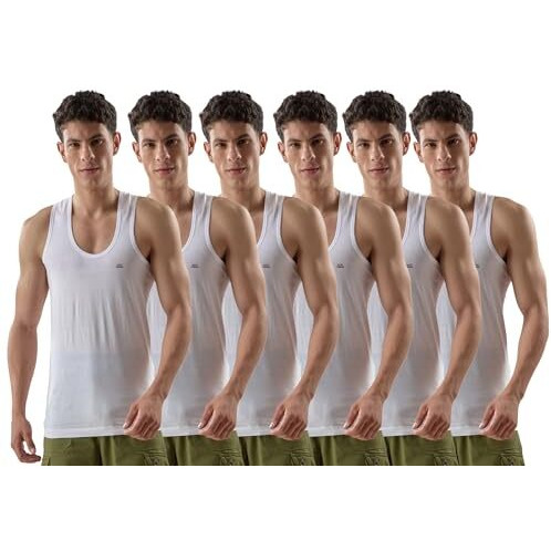 Lux Venus Vest For Men White | 100% Cotton | Pack Of 6