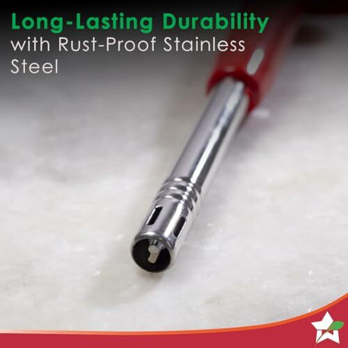 Wonderchef Stainless Steel Gas Igniter, Long Lasting, Rust Proof, Unbreakable, Soft & Long Grip, Red