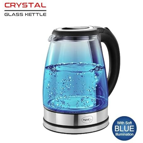Pigeon By Stovekraft Crystal Glass Electric Kettle 1.8 Litre With Led Illumination, Heat Resistant Pyrex 1500 Watt