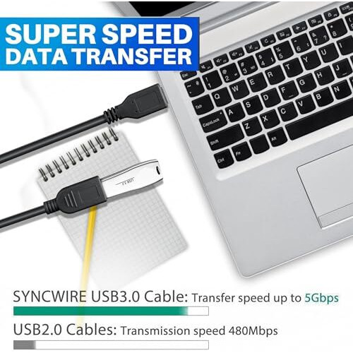 Storite Usb 3.0 Male A To Female A Extension Cable Superspeed 5Gbps For Laptop/Pc/Mac/Printers (150Cm - 4.5 Foot - 1.5M), Black