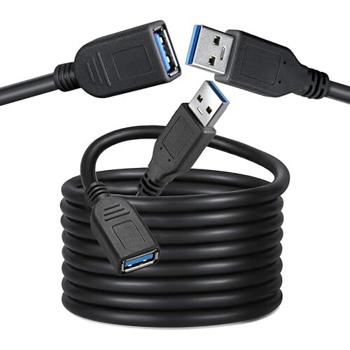 Storite 3 Meter Usb 3.0 Male To Female Extension Cable High Speed 5Gbps Data Transfer For Keyboard,Mouse,Flash Drive, Hard Drive, Printer And More To Enhanced Connectivity Extender Black