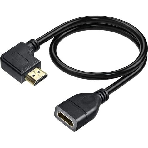 Storite 22Cm High Speed Right Angle 90Degree Hdmi Male To Female For Laptop/Pc, Lcd/Led Tv