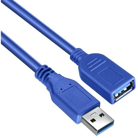 Storite 2 Pack 3M Usb 3.0 Male To Female Extension Cable High Speed 5Gbps Extension Cable Data Transfer For Keyboard, Mouse, Flash Drive, Hard Drive, Printer And More - Black (2 Pk Blue -1.5 M)