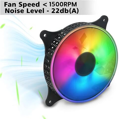 Riatech 3 Pack Rgb Led Series 120Mm Case Fan For Pc, 1500 Rpm, Pwm Connector Unique Ultra Quiet Long Life Gaming Cpu Cooler Fan - 4Pin Molex Connector
