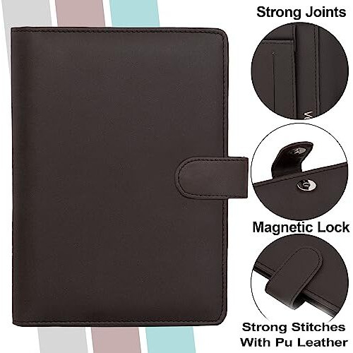 Storite Car Document Holder Owner Manual, Durable Leather Vehicle Registration & Insurance Insurance Card, Driving Licence, Rc Book Organizer With Multiple Pockets(Dark Brown-25Cm X 18.5Cm X 2.5Cm)