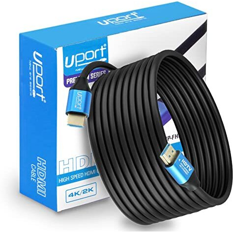 Uport 10 Meter Hdmi 1.4 Cable With Ethernet, 4K/2K Ultra Hd 1080P Resolution, 10.2 Gbps High Speed Transmission, Compatible With Tv, Laptop, Monitor, Projector, Gaming Console, Blu-Ray Player & More