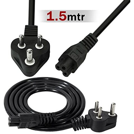 Storite 1.5M Black 3 Pin Laptop Power Cable 18Awg Universal Replacement For Charger Adapter Power Cord For Laptop