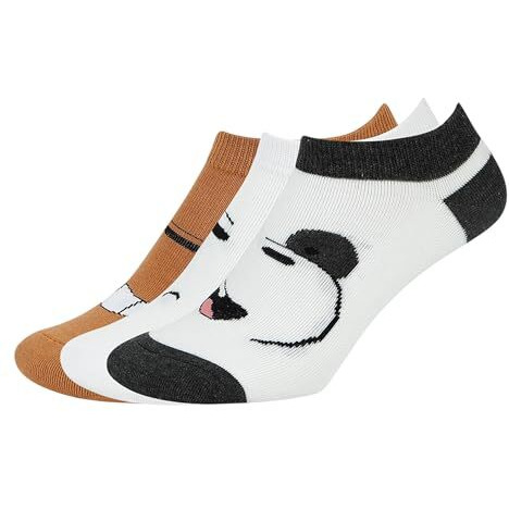 Balenzia We Bare Bear Low Cut Socks Made With 100% Combed Cotton & Spandex Socks For Women (Combo Pack Of 3)