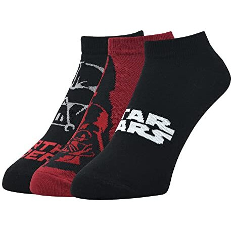 Balenzia X Star Wars Iconic Art And Darth Vader Lowcut/Ankle Socks For Men With Giftbox Pack Of 3(Black,Red,Grey)(Free Size)-Made With Cotton, Spandex