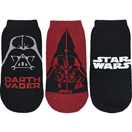 Balenzia X Star Wars Iconic Art And Darth Vader Lowcut/Ankle Socks For Men With Giftbox Pack Of 3(Black,Red,Grey)(Free Size)-Made With Cotton, Spandex