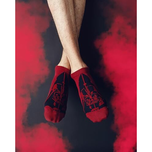 Balenzia X Star Wars Iconic Art And Darth Vader Lowcut/Ankle Socks For Men With Giftbox Pack Of 3(Black,Red,Grey)(Free Size)-Made With Cotton, Spandex