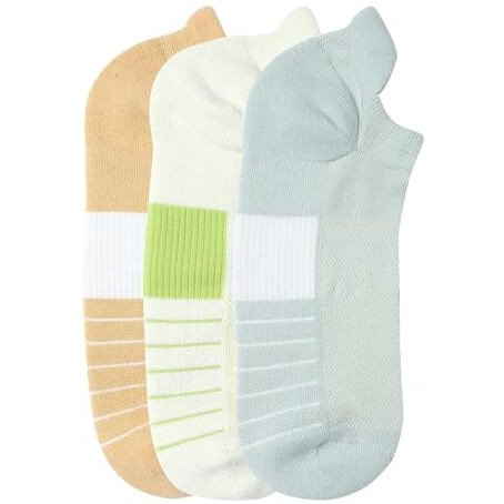 Balenzia Men's Athletic Collection Cushioned Lowcut Sports Socks With Breathable Mesh Knit- Made With Cotton And Spandex- Pack Of 3 (Free Size) (Multicolor)