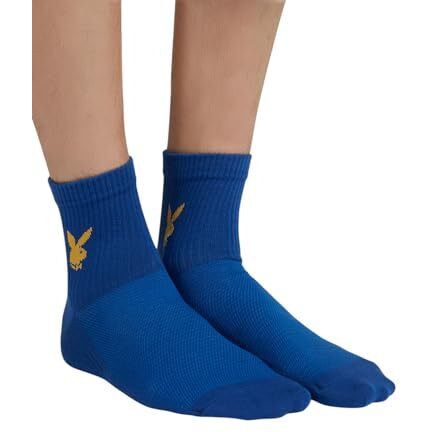 Balenzia Men's Playboy High Ankle Socks | 4-Pack | Sports Socks | Free Size | Official Playboy Merchandise
