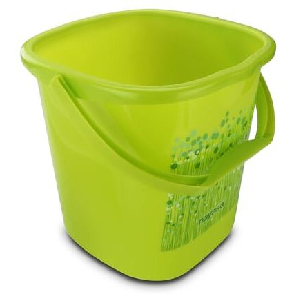 Nayasa Funk Plastic Bucket | 18 Litre | Bathroom Set | Bath Set For Bathroom | Strong And Durable | Sturdy And Easy Grip Handle | Green