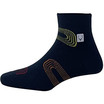 Allen Solly Men's Cotton Quarter Length Socks (Pack Of 3) Denim Melange, Navy & Black