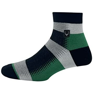 Allen Solly Men's Cotton Quarter Length Socks (Pack Of 3) Green, Red & Royal Blue