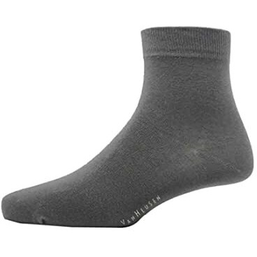 Van Heusen Mens Cotton Quarter Length Socks (Pack Of 3) Dark Grey, Navy, Black