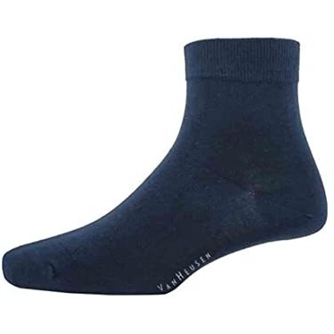 Van Heusen Mens Cotton Quarter Length Socks (Pack Of 3) Dark Grey, Navy, Black